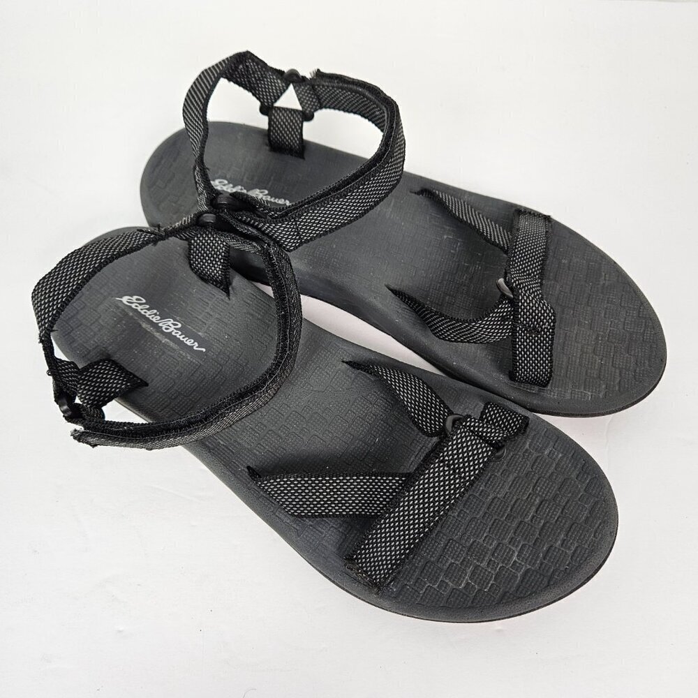 Eddie Bauer Black Strappy Water Trail Hiking Sandal 8 - Picture 2 of 13